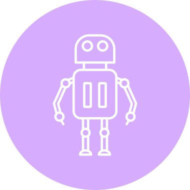 Robot Çizgisi Çemberi Simgesi