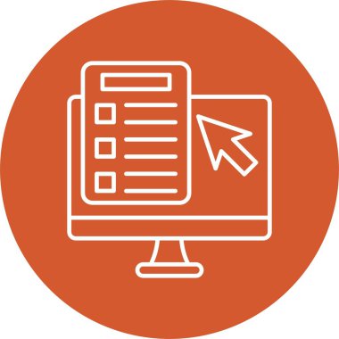 Çevrimiçi Çember Deneme Satırı Çemberi Simgesi