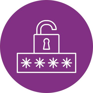 Kırık Parola Satırı Çemberi Simgesi