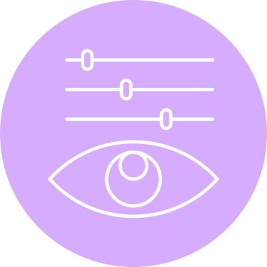 Renk Ayarlama Satırı Çemberi Simgesi