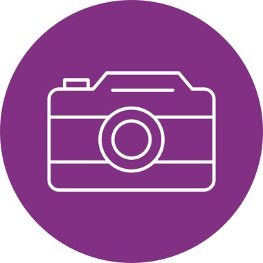 Fotoğraf Makinesi Hattı Çemberi Simgesi