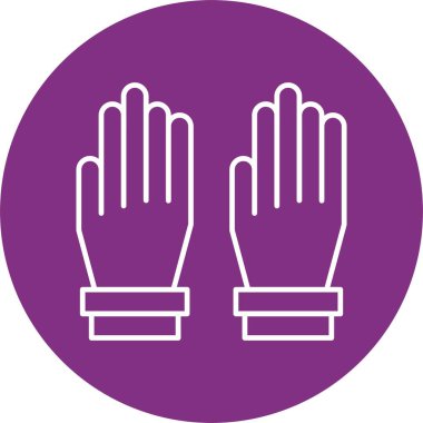 Eldiven Çizgisi Çemberi Simgesi