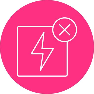 Elektrik Hattı Çemberi Yok Simgesi