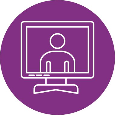 Çevrimiçi Çember Buluşma Satırı Çemberi Simgesi