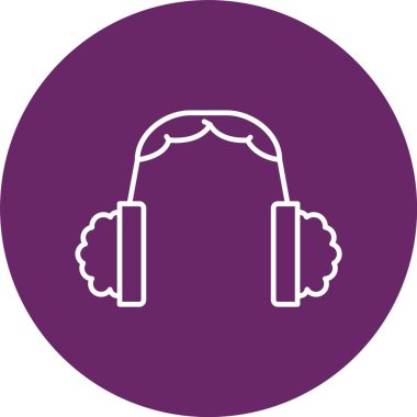 Kulaklık Çizgisi Çemberi Simgesi