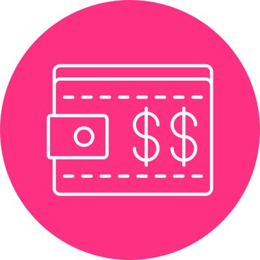 Cüzdan Satırı Çemberi Simgesi