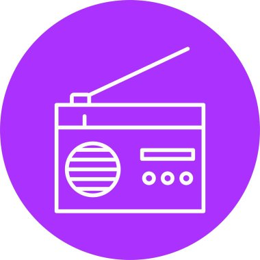Radyo Satırı Çemberi Simgesi