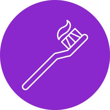 Diş fırçası Satırı Çemberi Simgesi