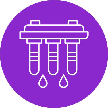 Su Filtresi Satırı Çemberi Simgesi