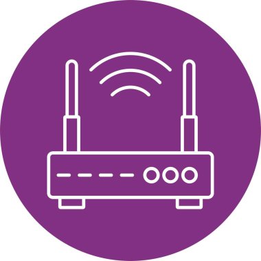 Wifi Yönlendirici Satır Çemberi Simgesi