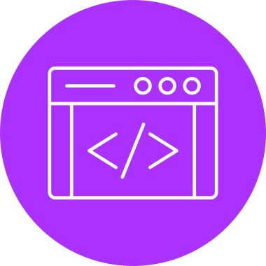 Kodlama Satırı Çemberi Simgesi