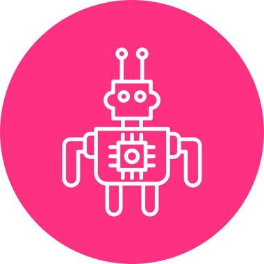Robot Çizgisi Çemberi Simgesi