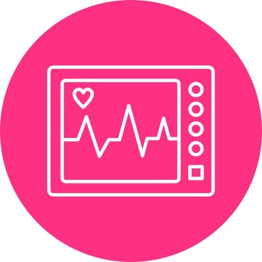 ECG Makine Satırı Çemberi Simgesi