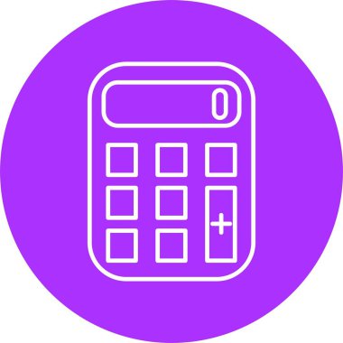 Hesap Makinesi Satır Çemberi Simgesi