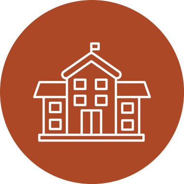 Okul Satırı Çemberi Simgesi