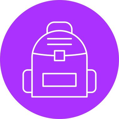 Sırt çantası Satırı Çemberi Simgesi