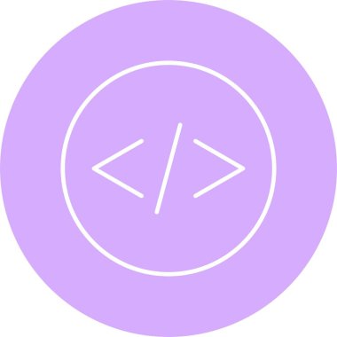 Kodlama Satırı Çemberi Simgesi