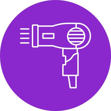 Saç kurutma Hattı Çemberi Simgesi