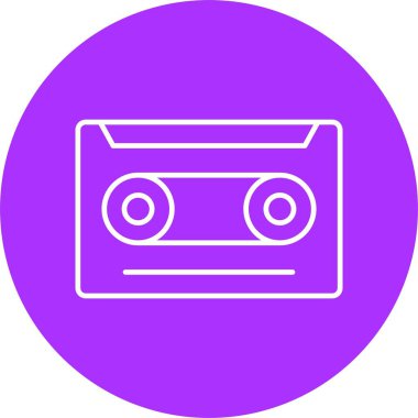 Kaset Satırı Çemberi Simgesi