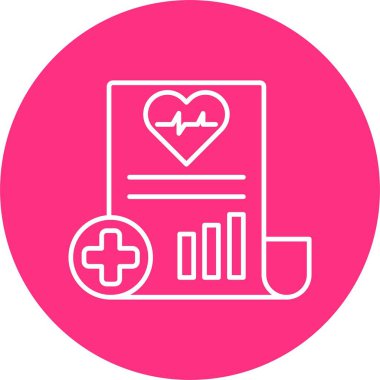 Tıbbi Rapor Satırı Çemberi Simgesi