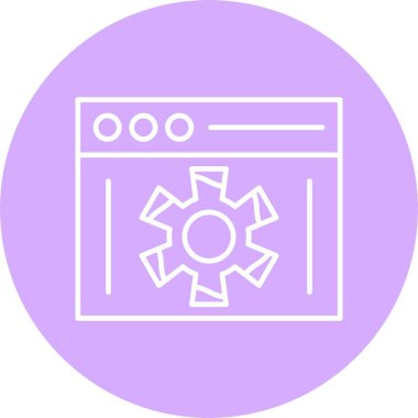 Web Sitesi Satır Çemberi Simgesi