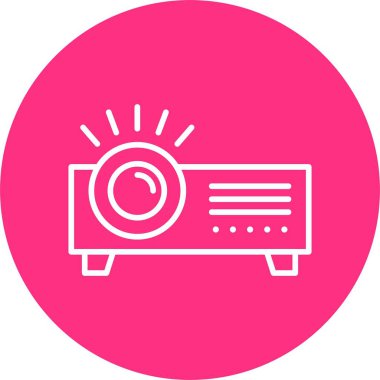 Projektör Satırı Çemberi Simgesi