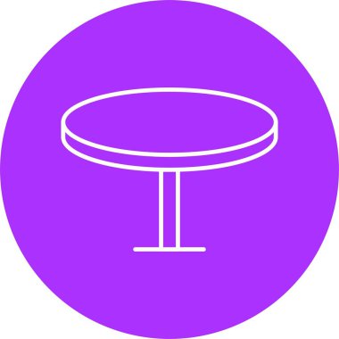 Yuvarlak Tablo Çizgisi Çemberi Simgesi