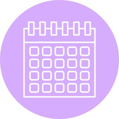 Takvim Satırı Çemberi Simgesi