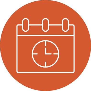 Zaman Yönetimi Satır Çemberi Simgesi