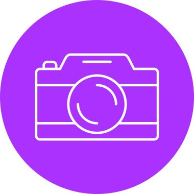 Camera Line Circle Icon