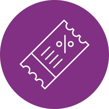 İndirimli Fiş Satırı Çemberi Simgesi