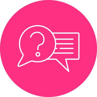 Soru Satırı Çemberi Simgesi