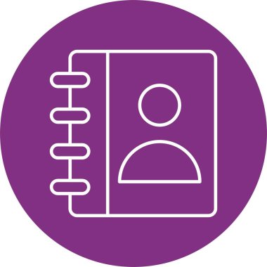 Kişi Kitap Satırı Çemberi Simgesi