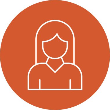 Kadın Satır Çemberi Simgesi