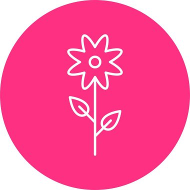 Çiçek Çizgisi Çemberi Simgesi