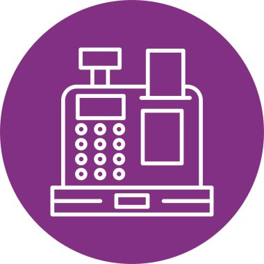 Cash Machine Line Circle Simgesi