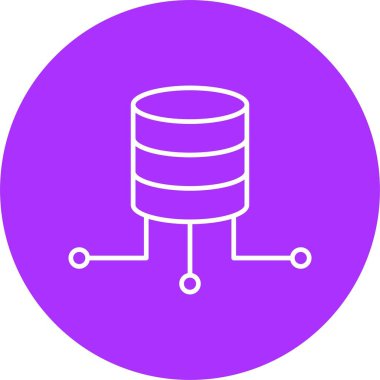 Veri Bağlantısı Satırı Çemberi Simgesi