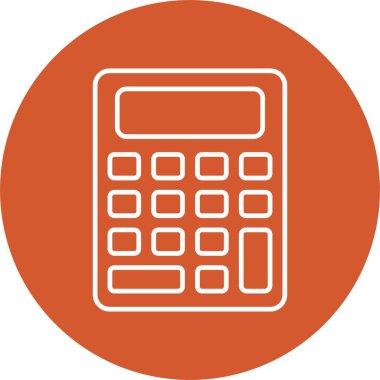 Hesap Makinesi Satır Çemberi Simgesi