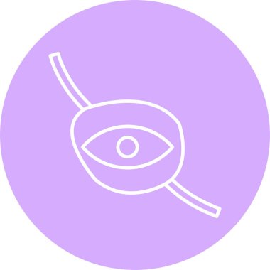 Göz bandı Satırı Çemberi Simgesi