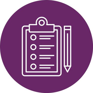 Test Satırı Çemberi Simgesi