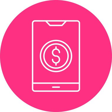 Çevrimiçi Çember Ödeme Satırı Çemberi Simgesi