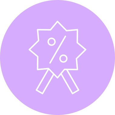 İndirim Rozeti Satırı Çemberi Simgesi