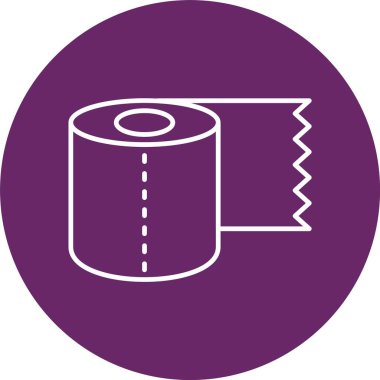 Tuvalet Kağıdı Satırı Çemberi Simgesi