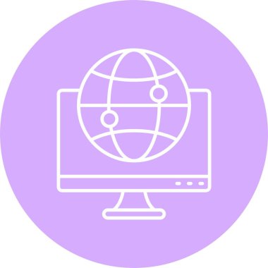 İnternet Satırı Çemberi Simgesi