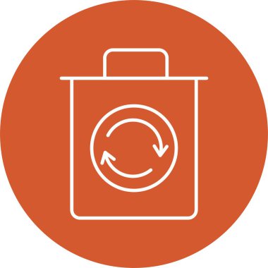 Çöp Satırı Çemberi Simgesi