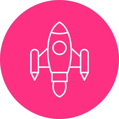 Uzay Gemisi Fırlatma Satırı Çemberi Simgesi