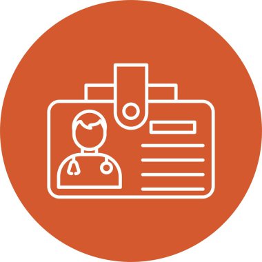 Kimlik Kartı Satırı Çemberi Simgesi