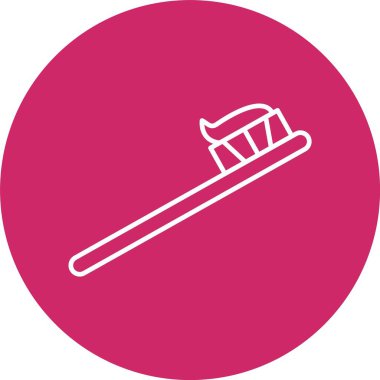 Diş fırçası Satırı Çemberi Simgesi