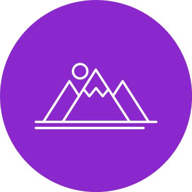 Dağ Çizgisi Çemberi Simgesi