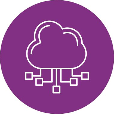 Bulut Sunucusu Satırı Çemberi Simgesi